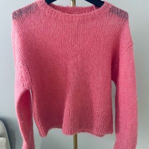 HM women wool/alpaca blend pink sweater size S